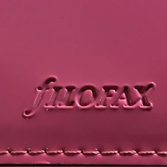 Filofax A5 Domino Patent Hot Pink